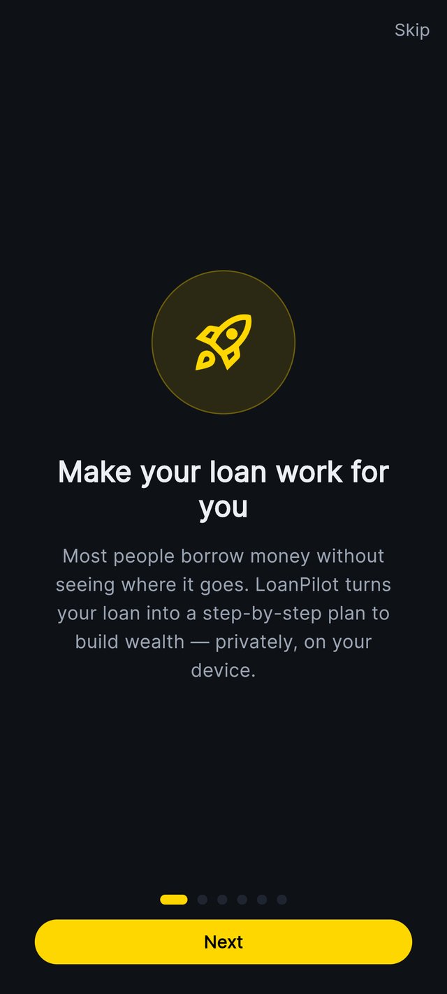LoanPilot — Private, on-device setup