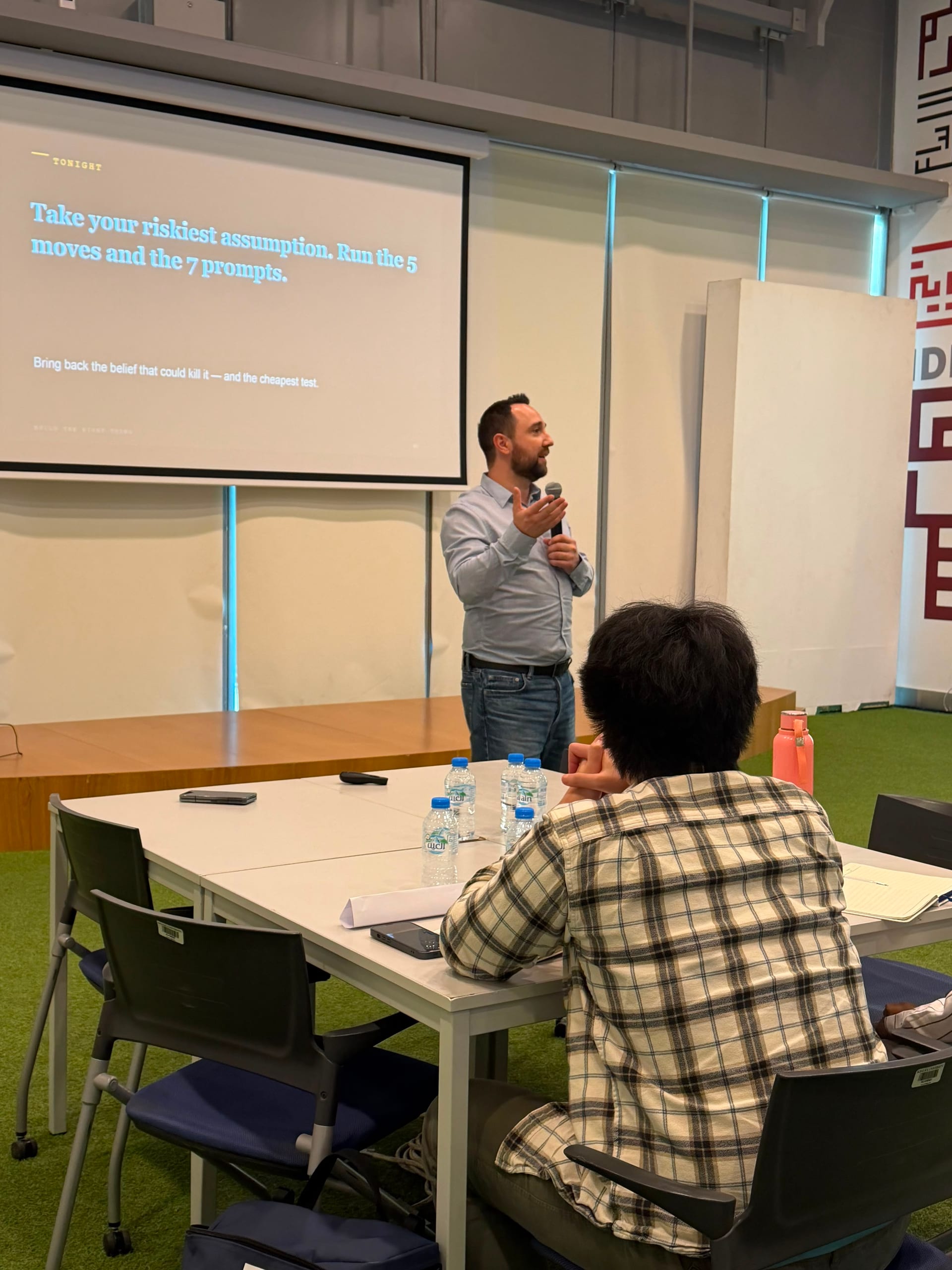 Kamil Dzikowski running an AI-era engineering workshop