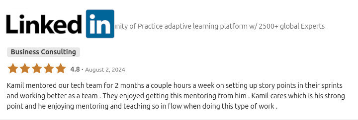 Client testimonial and review 3 for Kamil Dzikowski